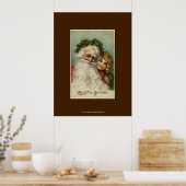 Weihnachtsmann & Kind Vintage-Kunst Poster (Küche)