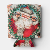 Weihnachtsmann & Kinder frohe Weihnachten Dosenkühler (Rückseite)