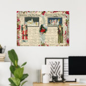 Weihnachtsmann, Kinder, Musikermerke Poster (Heimbüro)