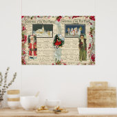 Weihnachtsmann, Kinder, Musikermerke Poster (Küche)