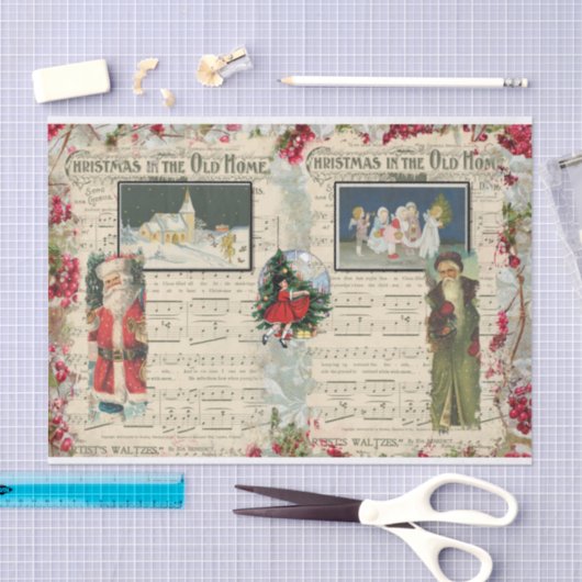 Weihnachtsmann, Kinder, Musikermerke Seidenpapier (Handwerk)