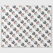 Weihnachtsmann-Klaus Alpaka Geschenkpapier (Flach)