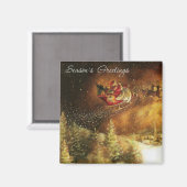 Weihnachtsmann - Kleine Geschenk Magnet (Vorderseite/Rückseite)