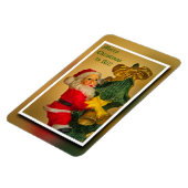 Weihnachtsmann Klettern im Weihnachtsbaum - Vintag Magnet (Linke Seite)