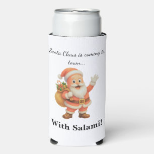 Weihnachtsmann kommt in die Stadt.. Mit Salami! Selters Dosenkühler