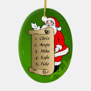 Weihnachtsmann kommt in die Stadt Weihnachten Keramikornament