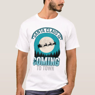 Weihnachtsmann kommt in die Stadt Weihnachtsmond D T-Shirt
