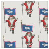 Weihnachtsmann kommt nach Wyoming Stoff (Nahaufnahme)
