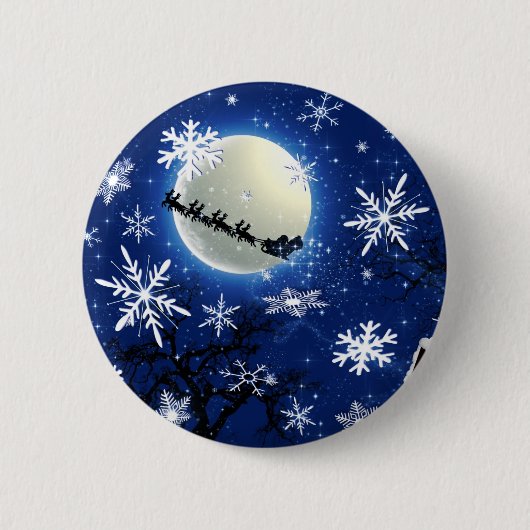 Weihnachtsmann kommt zum Stadtknopf Button (Vorderseite)