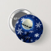 Weihnachtsmann kommt zum Stadtknopf Button (Vorne & Hinten)