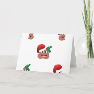 Weihnachtsmann Kot Emoji Feiertagskarte
