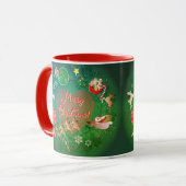 Weihnachtsmann-Kranz Tasse (Vorderseite Links)