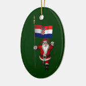 Weihnachtsmann Kroatien besuchen Keramik Ornament (Links)