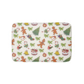 Weihnachtsmann, Kuchen und Lebkuchen Mann Badematte (Vorderseite)