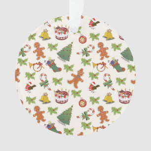 Weihnachtsmann, Kuchen und Lebkuchen Mann Ornament