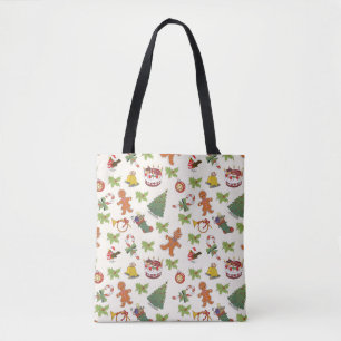 Weihnachtsmann, Kuchen und Lebkuchen Mann Tasche
