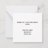 Weihnachtsmann-Kunde froh Weihnachten Mitteilungskarte (Rückseite)