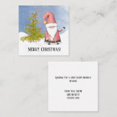 Weihnachtsmann-Kunde froh Weihnachten Mitteilungskarte (Vorne/Hinten)