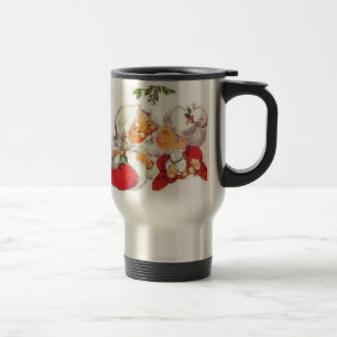Weihnachtsmann küßt Mrs Claus vintage Reisebecher