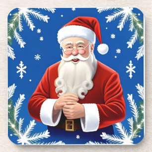 Weihnachtsmann lächelnd getränkeuntersetzer