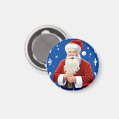 Weihnachtsmann lächelnd magnet (Vorderseite/Rückseite)