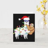 Weihnachtsmann Lama Weihnachten Lustiges Lama Faul Karte (Gelbe Blume)