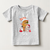 Weihnachtsmann-Lebkuchen-Brief F Girl Baby T-shirt (Vorderseite)