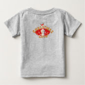Weihnachtsmann-Lebkuchen-Brief F Girl Baby T-shirt (Rückseite)