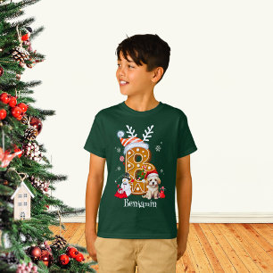 Weihnachtsmann-Lebkuchen-Brief Junge T-Shirt