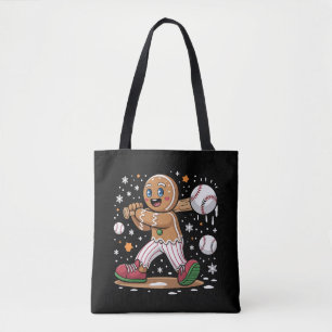 Weihnachtsmann Lebkuchenmann Sportler Baseballspie Tasche