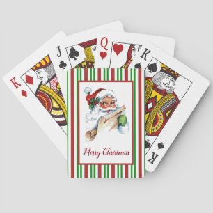 Weihnachtsmann Lebkuchenmuster Ihre Begrüßung Spielkarten