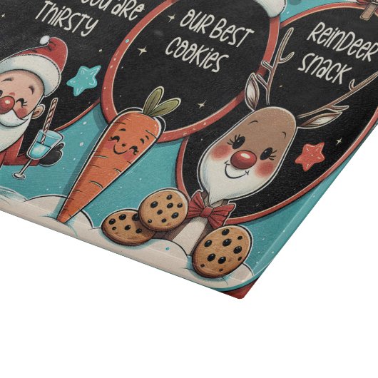 Weihnachtsmann-Leckerei für Milch und Cookies Schneidebrett (Ecke)