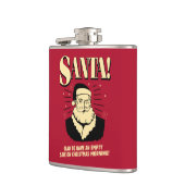 Weihnachtsmann: leerer Sack am Weihnachtsmorgen Flachmann (Links)