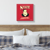 Weihnachtsmann: leerer Sack am Weihnachtsmorgen Leinwanddruck (Insitu (Schlafzimmer))