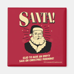 Weihnachtsmann: leerer Sack am Weihnachtsmorgen Magnet