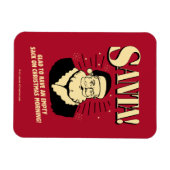 Weihnachtsmann: leerer Sack am Weihnachtsmorgen Magnet (Horizontal)