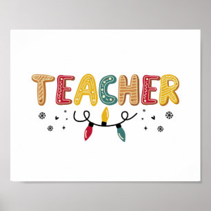 Weihnachtsmann Lehrer Poster
