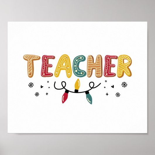 Weihnachtsmann Lehrer Poster (Vorne)