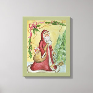 Weihnachtsmann Leinwand Kunst Druck