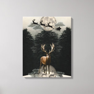 Weihnachtsmann - Leinwand Sleigh