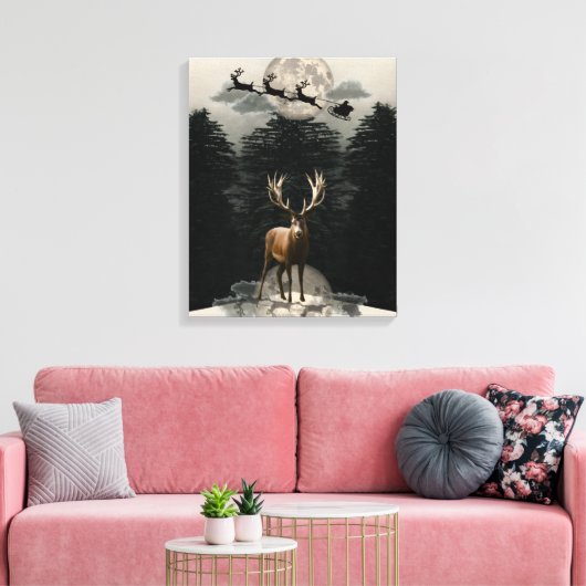 Weihnachtsmann - Leinwand Sleigh (Insitu (Wohnzimmer))