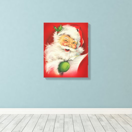 Weihnachtsmann Leinwanddruck (Insitu (Holzboden))