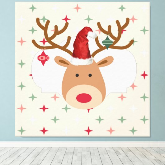 Weihnachtsmann Leinwanddruck (Insitu (Holzboden))