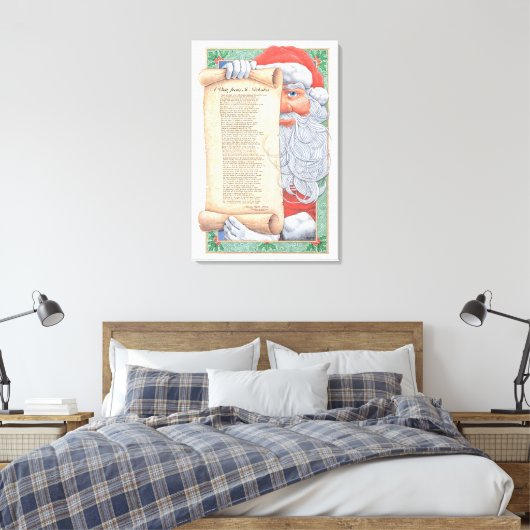 Weihnachtsmann Leinwanddruck (Insitu (Schlafzimmer))