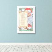 Weihnachtsmann Leinwanddruck (Insitu (Holzboden))