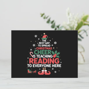 Weihnachtsmann-Leselehrer-Xmas-Stimmung Einladung