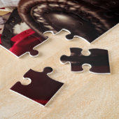 Weihnachtsmann Lesen in der Bibliothek Weihnachtsf Puzzle (Seite)