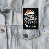 Weihnachtsmann-Lichter Weihnachtsmannmütze Persona Button (Insitu)