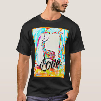 Weihnachtsmann. Liebe. Digitale Kunst. T-Shirt