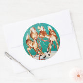 Weihnachtsmann-Liebe Runder Aufkleber (Umschlag)